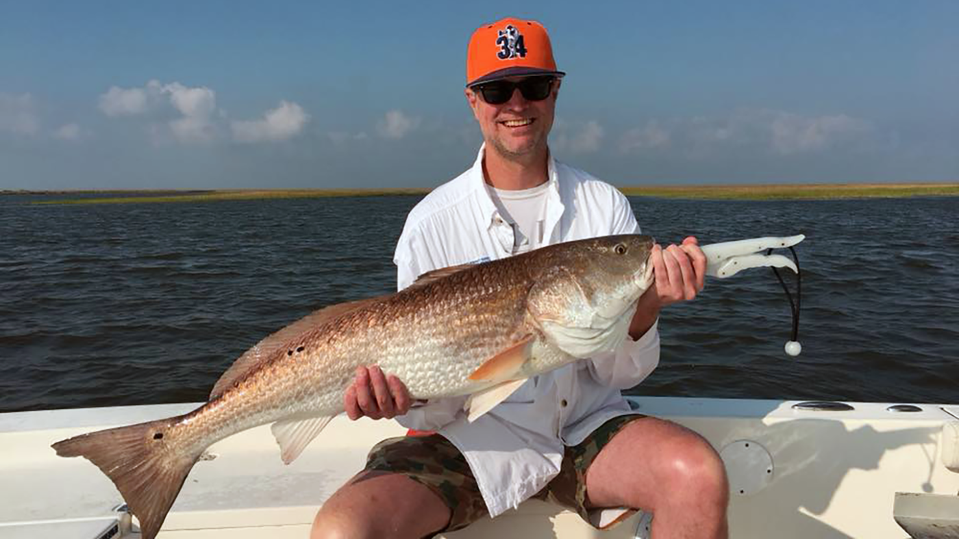 A picture of Biloxi Marsh Redfish with Legends of the Lower Marsh