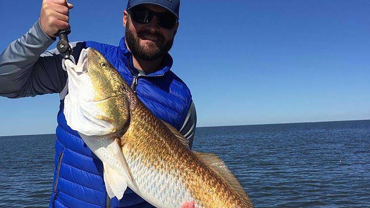 A picture of Finding Bull Redfish In The Biloxi Marsh with Legends of the Lower Marsh