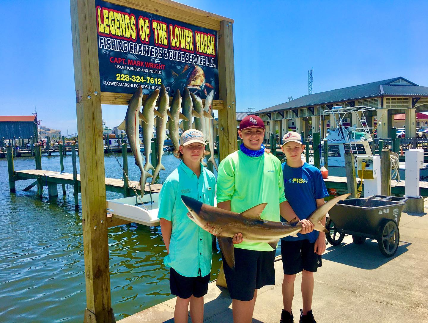 A picture of Shark Fishing Mississippi Coast with Legends of the Lower Marsh