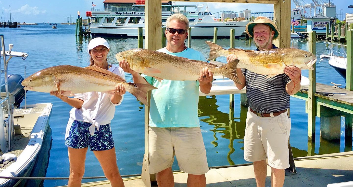 A picture of Finding Bull Redfish In The Biloxi Marsh with Legends of the Lower Marsh